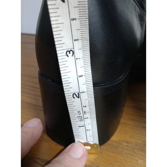 INC International Concepts Karmennl Black Leather Over-Knee-High Boots Size 7 - Picture 3 of 13